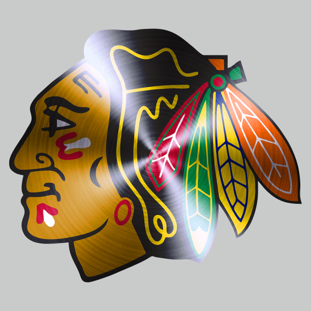 Chicago Blackhawks Stainless steel logo iron on paper